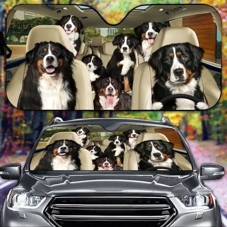 

Bernese Mountain Car Sunshade, Dog Car Accessories, Bernese Mountain Car Decor, Bernese Car Sun Protector, Bernese Car Windshiel