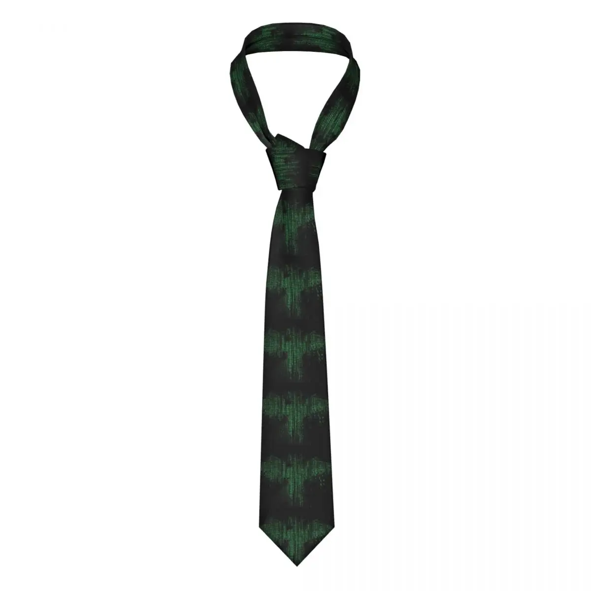 

The Matrix Trinity Film Necktie Men Women Silk Polyester 8 cm Narrow Binary Code Neck Tie for Mens Accessories Gravatas Office