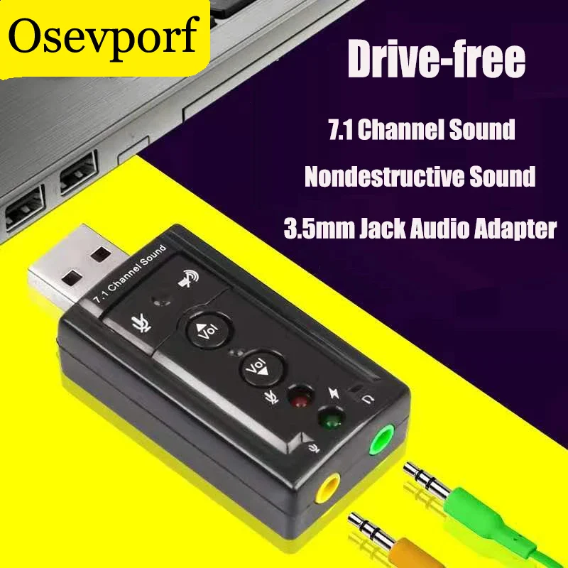 Mini 7.1 Channel Sound Adapters External USB 2.0 3D Virtual 12Mbps Portable Sound Cards HD Stereo 3.5mm Headphone Audio Adapters
Mini 7.1 Channel Sound Adapters External USB 2.0 3D Virtual 12Mbps Portable Sound Cards HD Stereo 3.5mm Headphone Audio Adapters