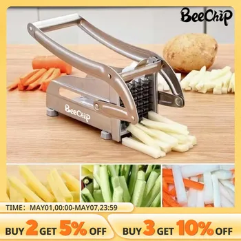 다기능 스테인레스 스틸 수동 야채 커터 도구, 감자 절단 기계, 오이 과일 및 야채 절단 상품 이미지
