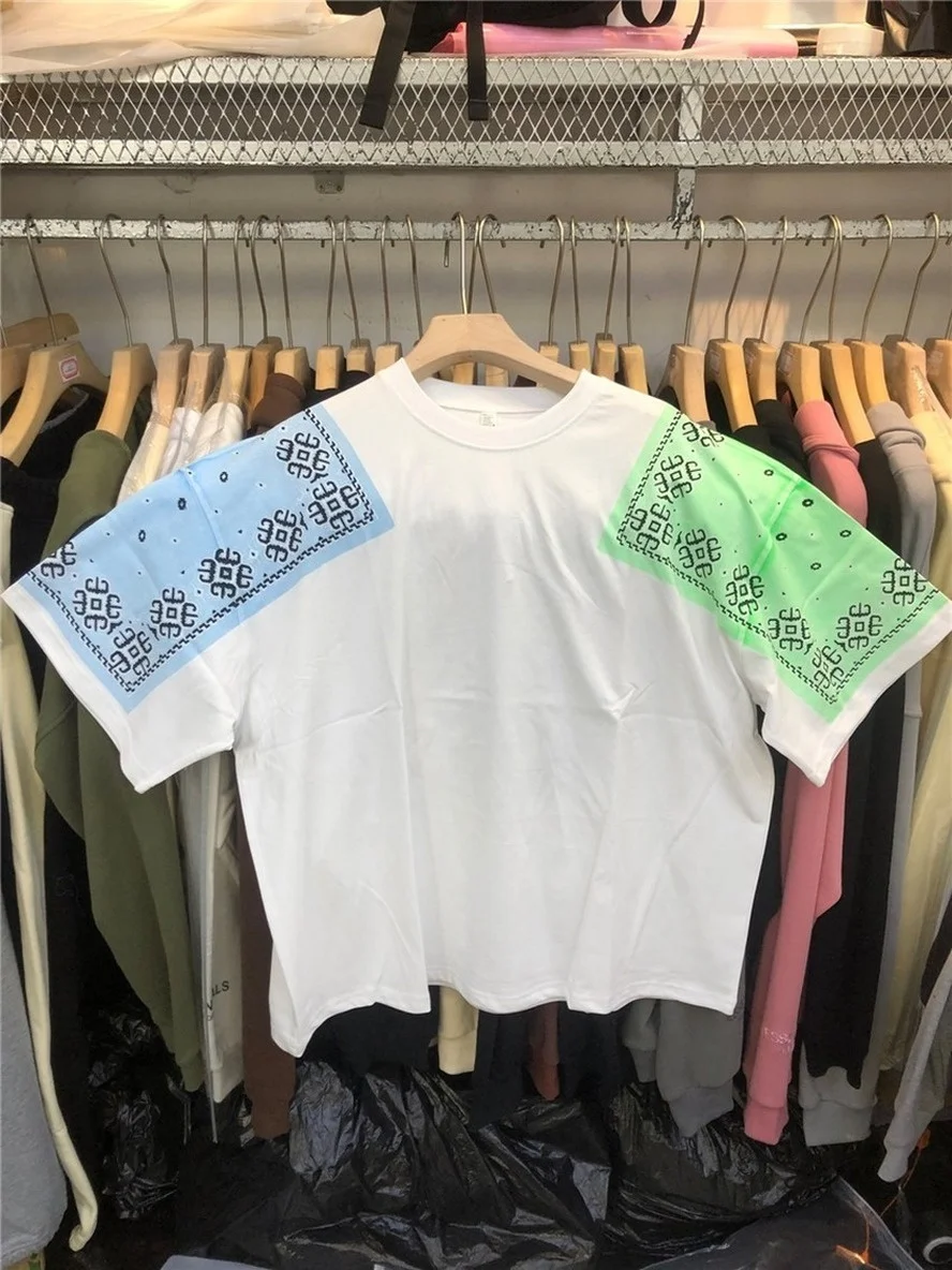 Slightly Oversize Tee Men Women High Quality Sleeve Graphic Patchwork Kapital T shirt Tops oversized
Slightly Oversize Tee Men Women High Quality Sleeve Graphic Patchwork Kapital T shirt Tops oversized
