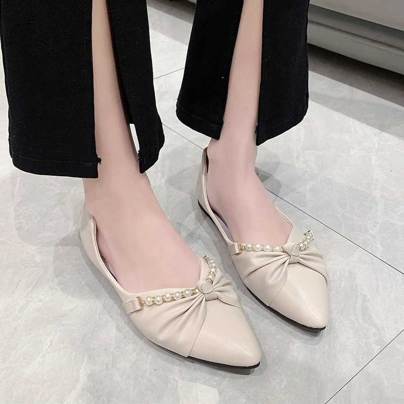 Shoes for Women 2023 Fashion Autumn Slip-on Sweet Women' Flats Sting Bead Solid Shoes Ladies Pointed Toe Shallow Women Flats
Shoes for Women 2023 Fashion Autumn Slip-on Sweet Women' Flats Sting Bead Solid Shoes Ladies Pointed Toe Shallow Women Flats