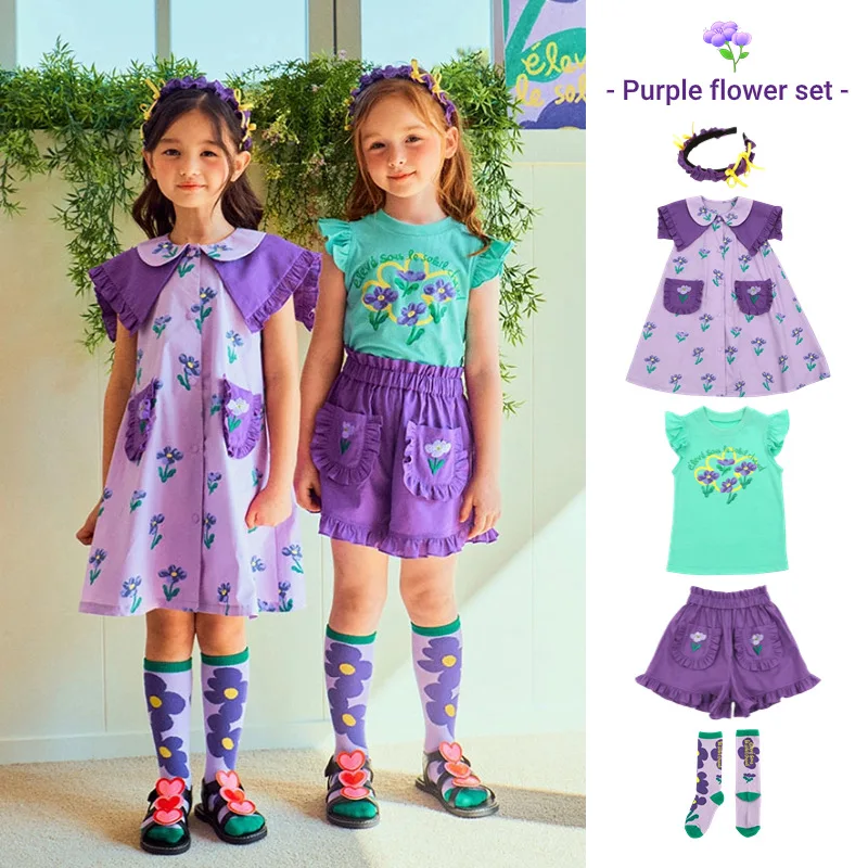 Girls Dress 2024 Summer New Printing Doll Collar Korean Version Of The Girl Dress Cotton T-shirt Shorts Suit Children's Clothing
Girls Dress 2024 Summer New Printing Doll Collar Korean Version Of The Girl Dress Cotton T-shirt Shorts Suit Children's Clothing