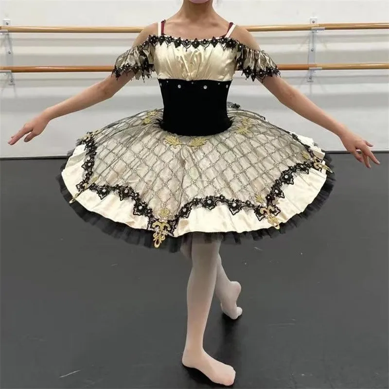 

Professional High Quality Women Adult Kids Girls Competition Performance Wear Champagne Ballet Tutu Costumes