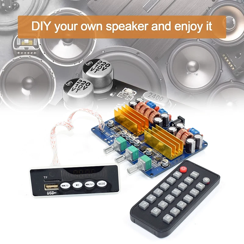 Плата усилителя мощности TPA3116 2X50W + 2,1 W, 100 каналов, Bluetooth, TF-карта, USB, FM, AUX, сабвуфер, плата класса D
Плата усилителя мощности TPA3116 2X50W + 2,1 W, 100 каналов, Bluetooth, TF-карта, USB, FM, AUX, сабвуфер, плата класса D