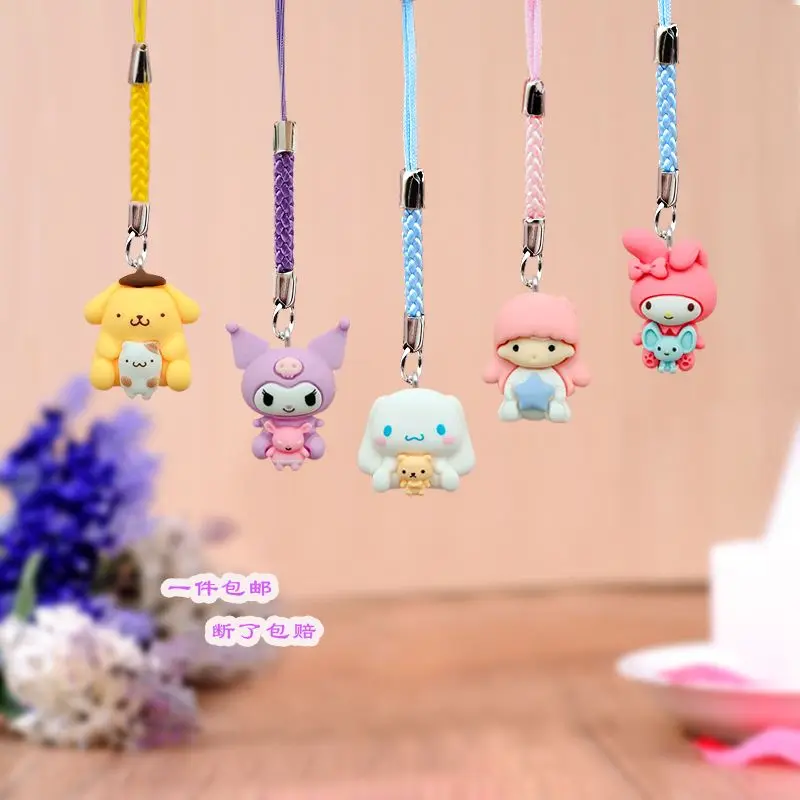 Sanrio Kuromi My melody Cinnamoroll cartoon anime mobile phone pendant cute lanyard keychain pendant student creative gift
Sanrio Kuromi My melody Cinnamoroll cartoon anime mobile phone pendant cute lanyard keychain pendant student creative gift