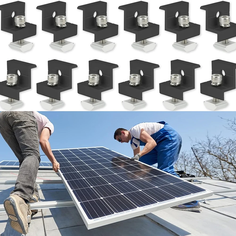 12 Pieces Solar Panel Bracket End Clamp Kit 30mm/35mm Centre Clamp Fixing Solar Panel Edge Clamp Brackets For RV Walls
12 Pieces Solar Panel Bracket End Clamp Kit 30mm/35mm Centre Clamp Fixing Solar Panel Edge Clamp Brackets For RV Walls