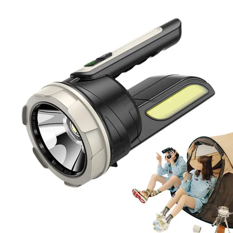 

LED Torch Multi Modes Camping Light Rechargeable Bright Flashlight Rotation Adjustment Waterproof Work Light Lamp USB And