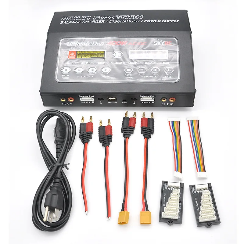 

LiPo LiFe LiIon Battery SKYRC D400 400W 20A Dual Smart Balance Charger Discharger For 2-7S DC150W Output Power Supply