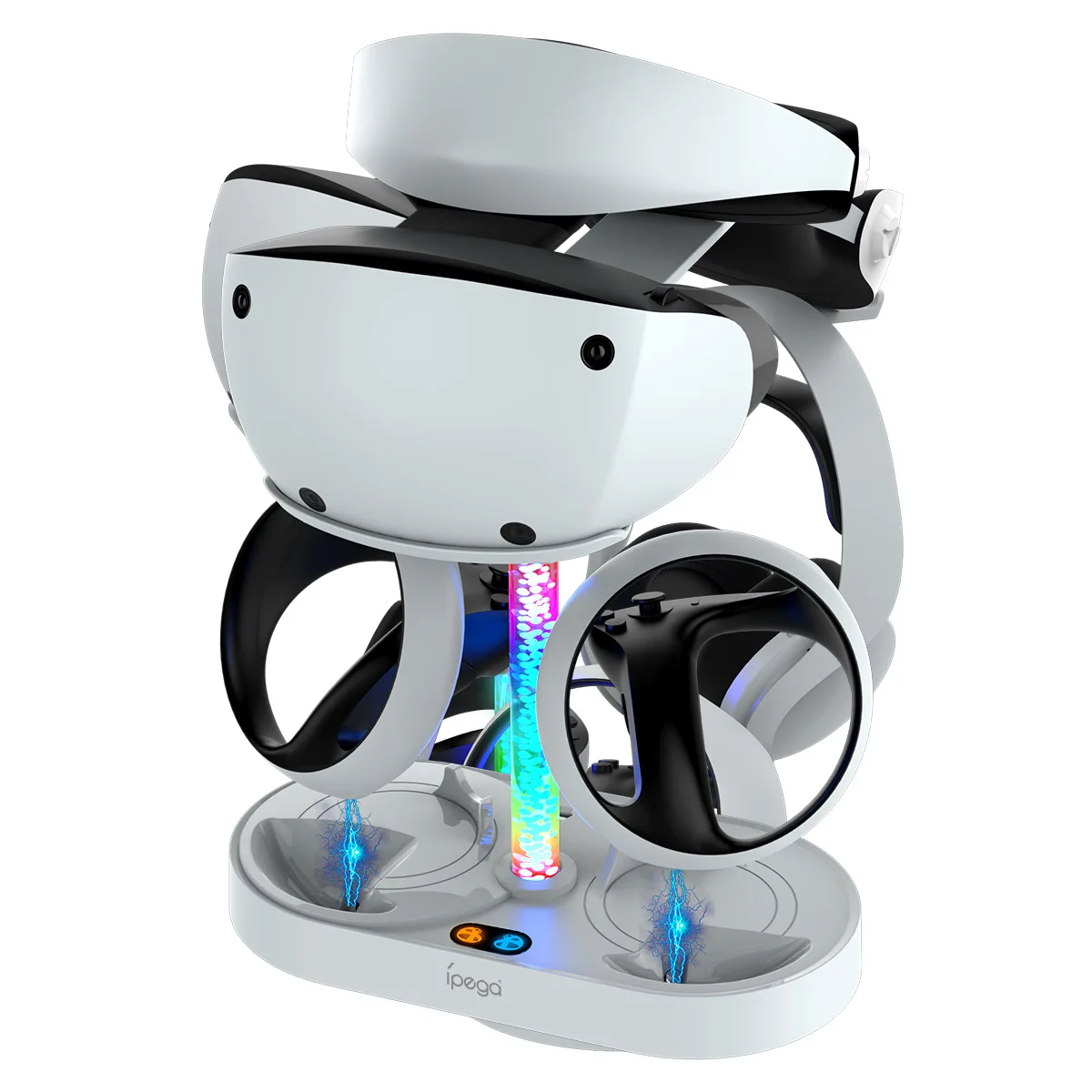 Для PS VR2 двойной контроллер Магнитная Зарядная база с индикатором светильник зарядная док-станция с RGB светильник VR гарнитура дисплей стенд
Для PS VR2 двойной контроллер Магнитная Зарядная база с индикатором светильник зарядная док-станция с RGB светильник VR гарнитура дисплей стенд