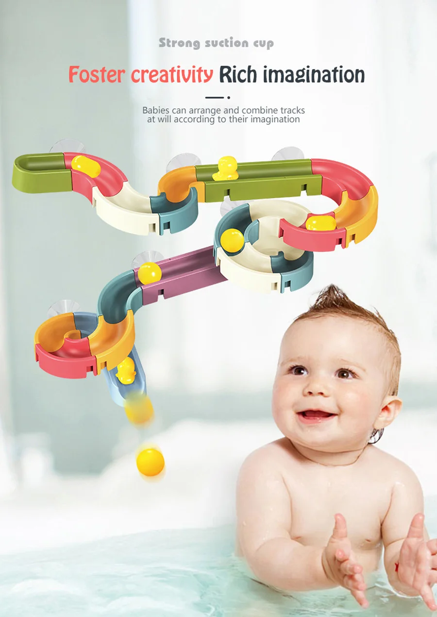 Assembling Track Ball Slide Baby Suction Cup Kids DIY Bath Toy Bathroom Bathtub Pool Shower Toy Set Water Games Children's Toys Assembling Track Ball Slide Baby Suction Cup Kids DIY Bath Toy Bathroom Bathtub Pool Shower Toy Set Water Games Children's Toys