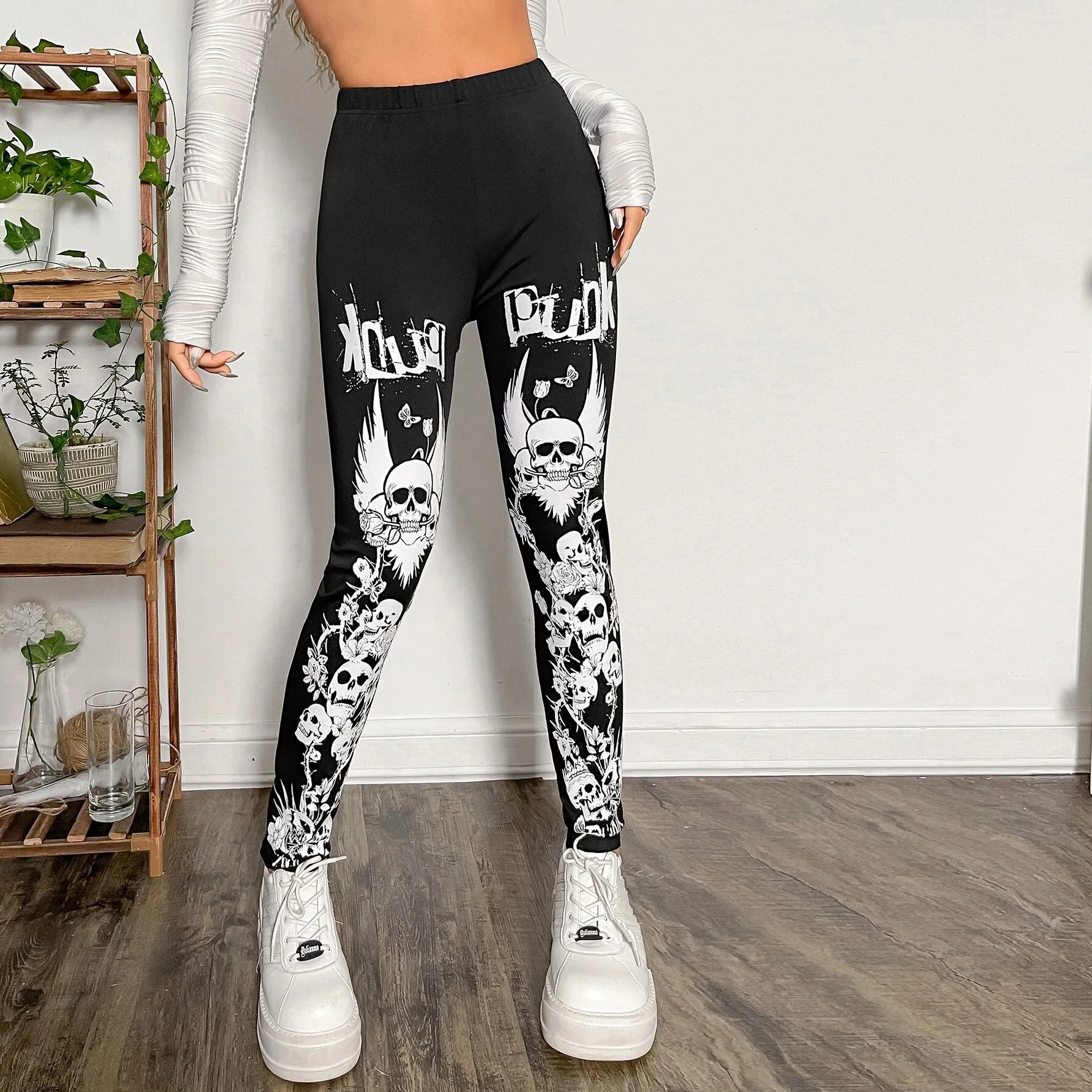 Casual Halloween Skulls Print Leggings for Women Fitness Sport Black Pants Elastic Waist Gothic Slim Gym Leggins Mujer Plus Size
Casual Halloween Skulls Print Leggings for Women Fitness Sport Black Pants Elastic Waist Gothic Slim Gym Leggins Mujer Plus Size