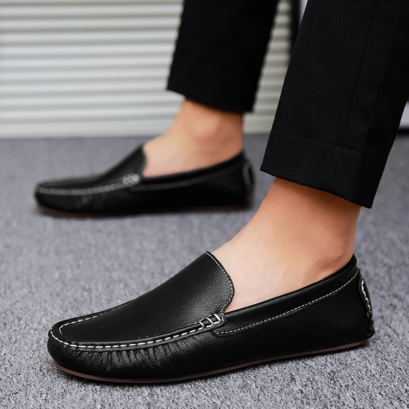 Mens Casual Leather Loafers Men Flats Shoes Mocasines Business Minimalist Shoes for Men Black Slip-On Driving Shoes Leisure Walk
Mens Casual Leather Loafers Men Flats Shoes Mocasines Business Minimalist Shoes for Men Black Slip-On Driving Shoes Leisure Walk