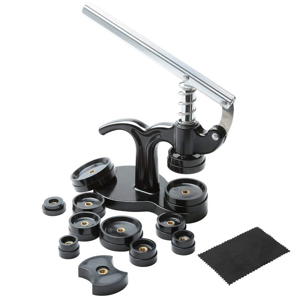 14Pcs Watch Press Set,18Mm To 50Mm Watch Case Closer,Watch Repair Kit (Black) 
14Pcs Watch Press Set,18Mm To 50Mm Watch Case Closer,Watch Repair Kit (Black)