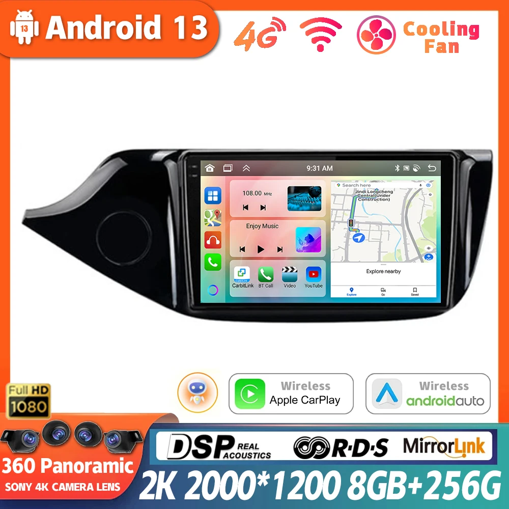 Android 13 For Kia CEED Ceed 2 JD 2012 - 2018 Car Radio Multimidia Video Player Stereo Carplay QLED GPS RDS DSP Auto 360 Camera
Android 13 For Kia CEED Ceed 2 JD 2012 - 2018 Car Radio Multimidia Video Player Stereo Carplay QLED GPS RDS DSP Auto 360 Camera