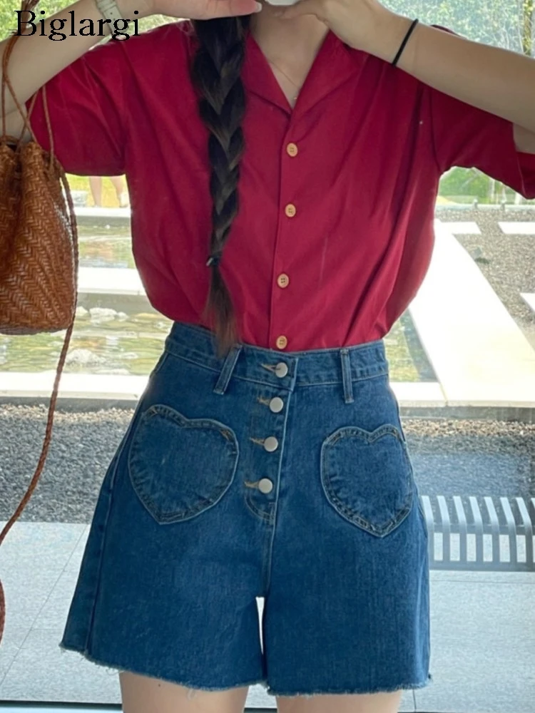 Джинсовые летние мини-шорты с высокой талией, женские модные повседневные свободные брюки с высокой талией, женские шорты в Корейском стиле
Джинсовые летние мини-шорты с высокой талией, женские модные повседневные свободные брюки с высокой талией, женские шорты в Корейском стиле