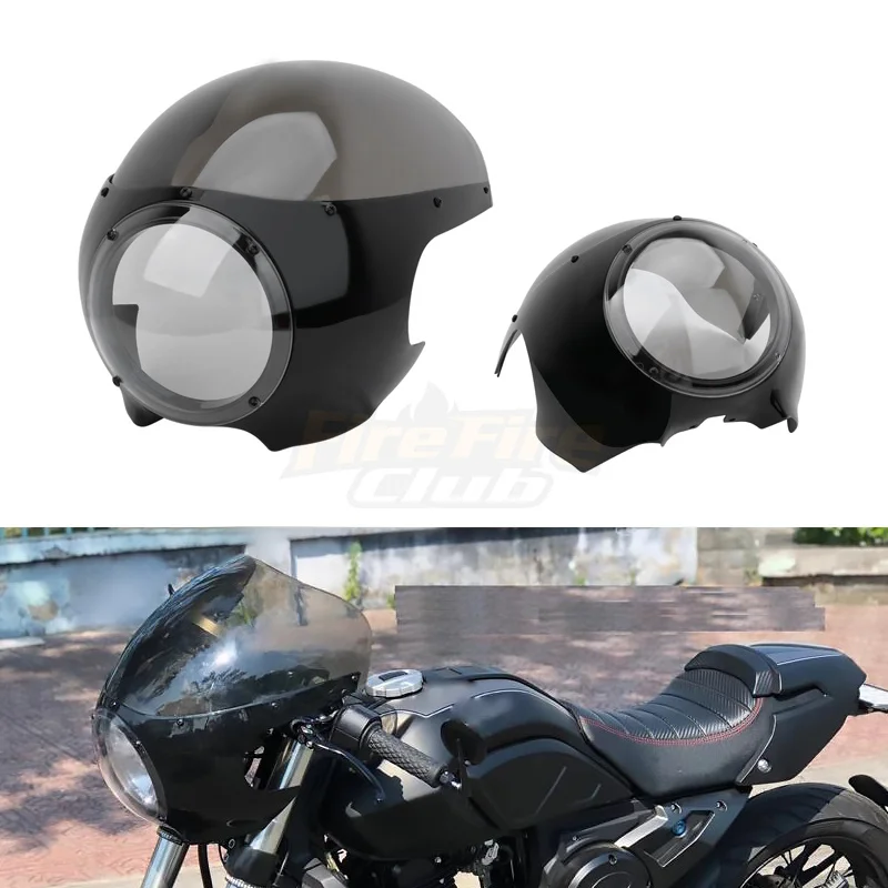 5 3/4" Motorcycle Cafe Racer Headlight Fairing Windscreen For Harley Chopper Bobber Sportster Dyna Softail Accessories
5 3/4" Motorcycle Cafe Racer Headlight Fairing Windscreen For Harley Chopper Bobber Sportster Dyna Softail Accessories