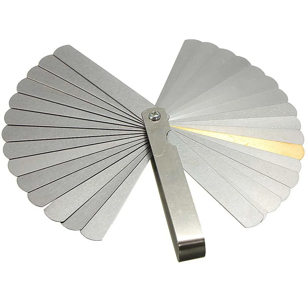 32 Plates Feeler Gauge Stainless Steel Dual Reading Combination Feeler Gauge 0 04mm To 0 88mm Thickness
32 Plates Feeler Gauge Stainless Steel Dual Reading Combination Feeler Gauge 0 04mm To 0 88mm Thickness