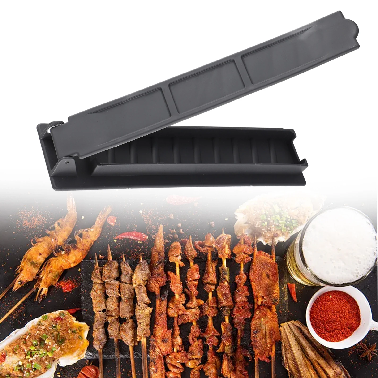 Single Row Kebab Maker BBQ Meat Skewer Machine Kebab Press Maker Reusable Plastic BBQ Skewer Maker Kebab Preparation BBQ Tool
Single Row Kebab Maker BBQ Meat Skewer Machine Kebab Press Maker Reusable Plastic BBQ Skewer Maker Kebab Preparation BBQ Tool