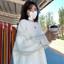 Winter Jumpers Women O-Neck Twisted Knitted Sweater Casual Oversized Pullovers Long Sleeve Vintage Korean Streetwear Knit
Winter Jumpers Women O-Neck Twisted Knitted Sweater Casual Oversized Pullovers Long Sleeve Vintage Korean Streetwear Knit