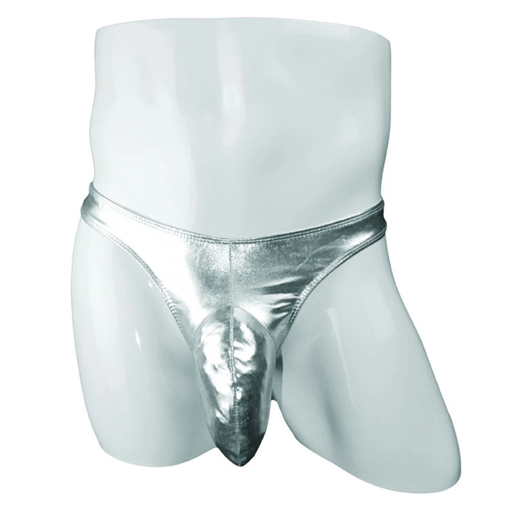 Mens Sexy Olecranon Bulge Pouch Briefs Wet Look Underpants Faux Leather T-back Thong Underwear Clubwear Lingerie
Mens Sexy Olecranon Bulge Pouch Briefs Wet Look Underpants Faux Leather T-back Thong Underwear Clubwear Lingerie