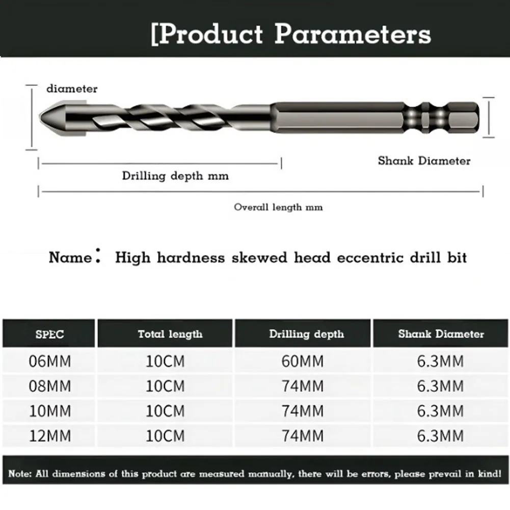 6-12mm Multifunction Drill Bit Eccentric Drill Crooked Head For Drilling Tile Drill Bits Machinery Workshop Equipment Power Tool
6-12mm Multifunction Drill Bit Eccentric Drill Crooked Head For Drilling Tile Drill Bits Machinery Workshop Equipment Power Tool