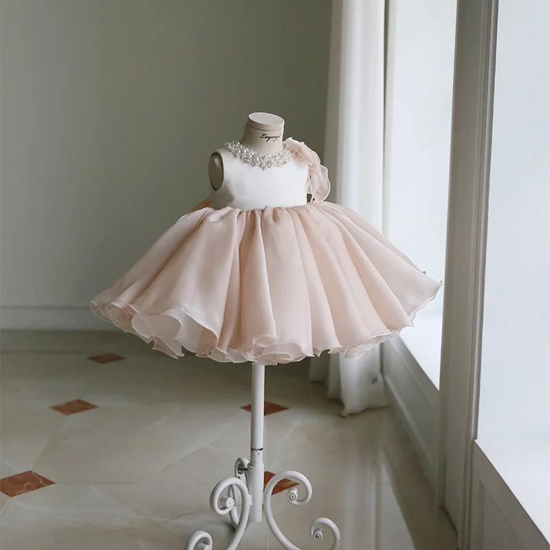 Girl Kids Simple Solid Patchwork Evening Dress O-Neck Sleeveless Ball Gown Beading Bow Tulle Tiered Birthday Party Dresses
Girl Kids Simple Solid Patchwork Evening Dress O-Neck Sleeveless Ball Gown Beading Bow Tulle Tiered Birthday Party Dresses