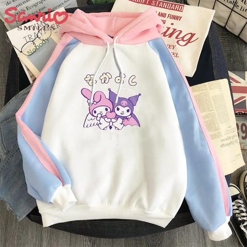 Sanrio New Kawaii Anime Kuromi My Melody Sweater Cartoon Loose Print Cute Color Contrast Top Autumn/winter Girl Hottie Hoodie
Sanrio New Kawaii Anime Kuromi My Melody Sweater Cartoon Loose Print Cute Color Contrast Top Autumn/winter Girl Hottie Hoodie