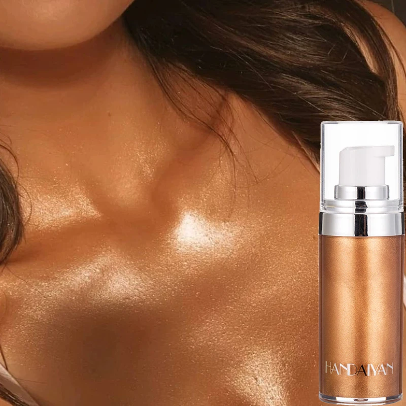 

Body Highlighter Brown Bronze Oil Shimmer Liquid Illuminator Face Shine Spray Highlight Latin Dance Match Golden Luxury Makeup
