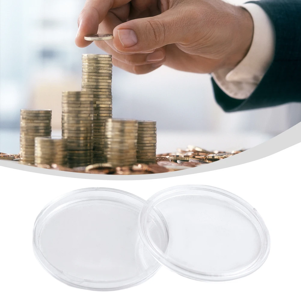 100pcs 41mm Plastic Round Coin Boxes Capsules Coins Cases Storage Box For Coin Protection Boxes Container Collecting
100pcs 41mm Plastic Round Coin Boxes Capsules Coins Cases Storage Box For Coin Protection Boxes Container Collecting
