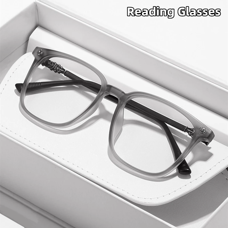 

Очки для чтения мужские классические, брендовые дизайнерские ретро квадратные, фотохромные, с защитой от синего света, компьютерные, по рецепту