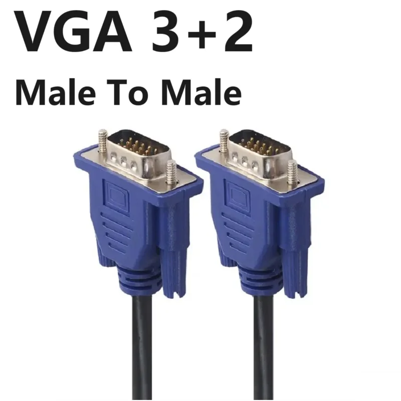 

1.3M VGA 3+2 HD display video Cable Male To Male 15pin Cable High-definition Cable Adapter For 15-pin LCD Monitor Cable