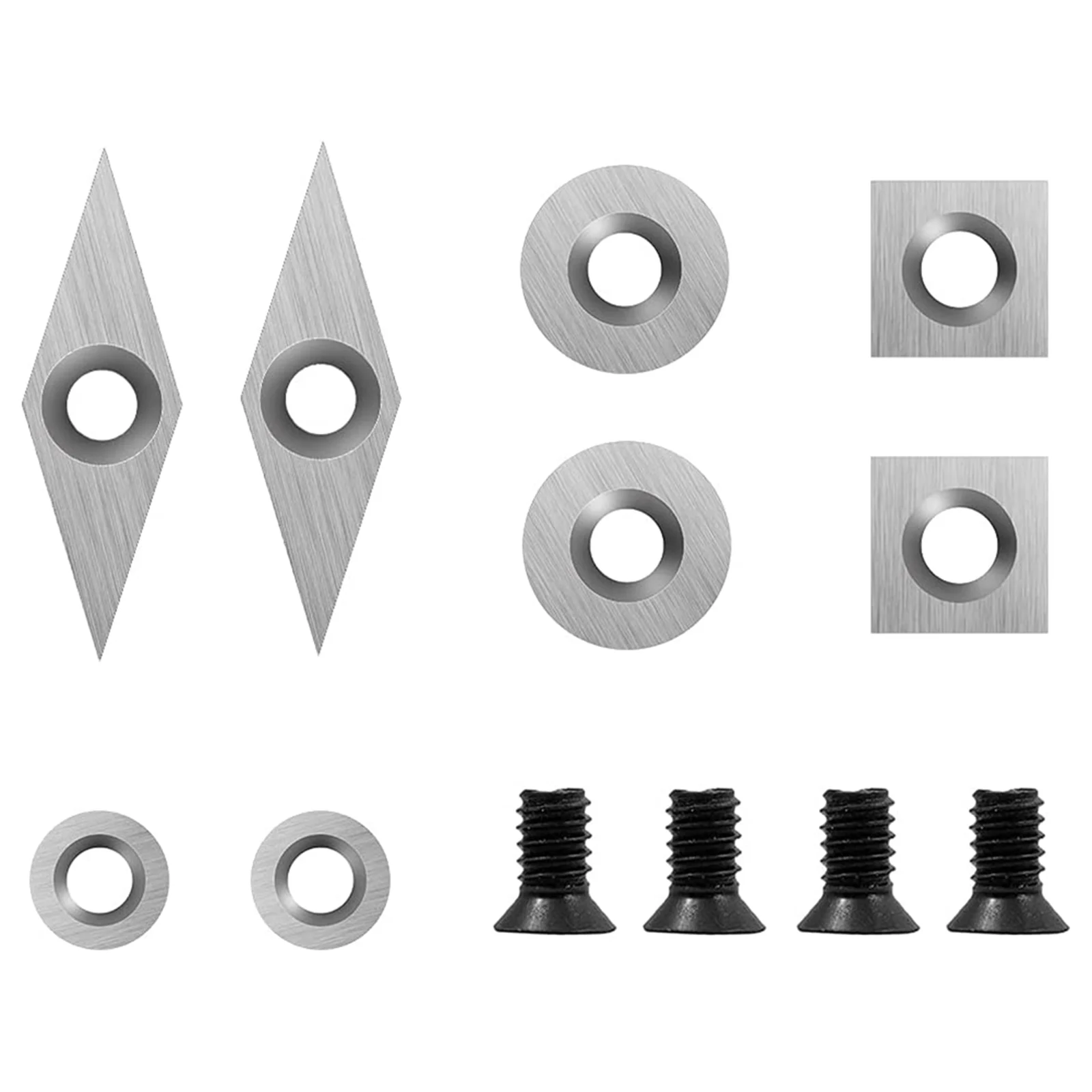8 Pcs Carbide Insert Blades Screws Turning Tools Replacement Cutter Sharp Durable For Wood Lathe Tools Woodworking Parts
8 Pcs Carbide Insert Blades Screws Turning Tools Replacement Cutter Sharp Durable For Wood Lathe Tools Woodworking Parts