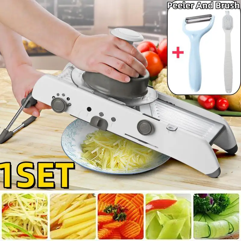 1 шт. 18 типов настраиваемая Терка мандолина из нержавеющей стали для нарезки овощей Терка для лука картофеля кухонный резак 
1 шт. 18 типов настраиваемая Терка мандолина из нержавеющей стали для нарезки овощей Терка для лука картофеля кухонный резак