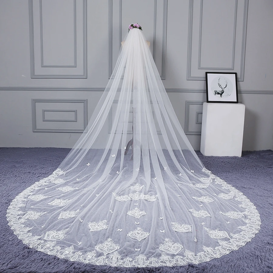 New Arrival Cathedral Wedding veils White Ivory Bride veils for women wedding accessories Bridal veil noiva boda
New Arrival Cathedral Wedding veils White Ivory Bride veils for women wedding accessories Bridal veil noiva boda