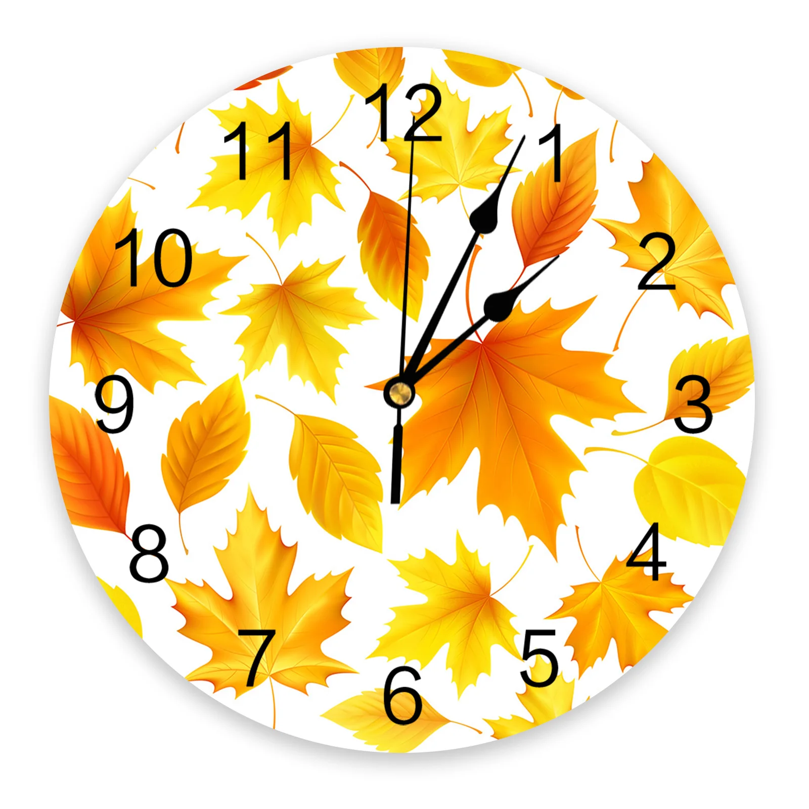 Autumn Thanksgiving Maple Leaf Texture Printed Wall Clock Modern Silent Clock Living Room Home Decor Wall Hanging Watch
Autumn Thanksgiving Maple Leaf Texture Printed Wall Clock Modern Silent Clock Living Room Home Decor Wall Hanging Watch