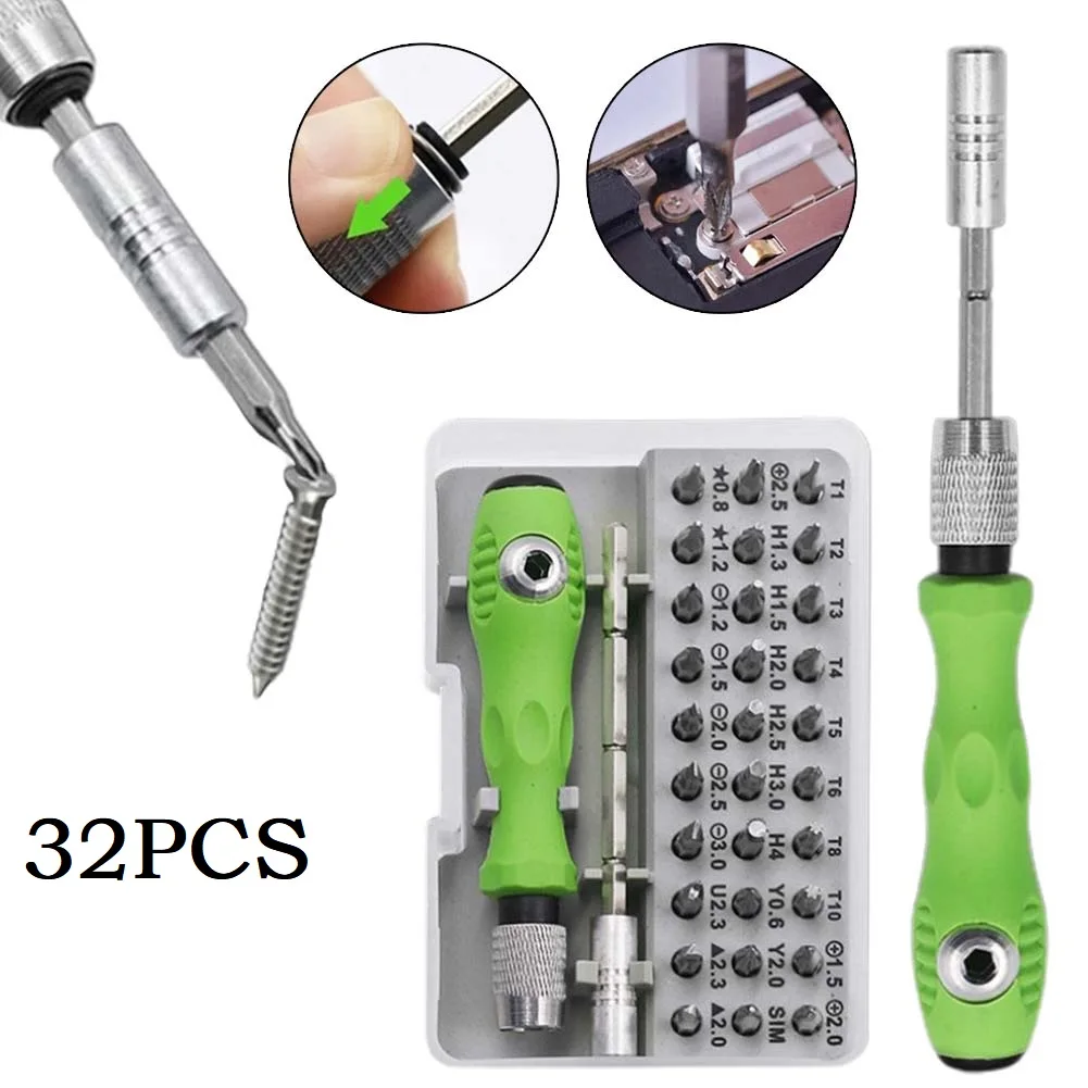 32 In 1 Non-slip Magnetic Screwdriver Bits Repair Torx Ratchet Screw Driver Hexagonal Screwdriver Head Hand Tool
32 In 1 Non-slip Magnetic Screwdriver Bits Repair Torx Ratchet Screw Driver Hexagonal Screwdriver Head Hand Tool