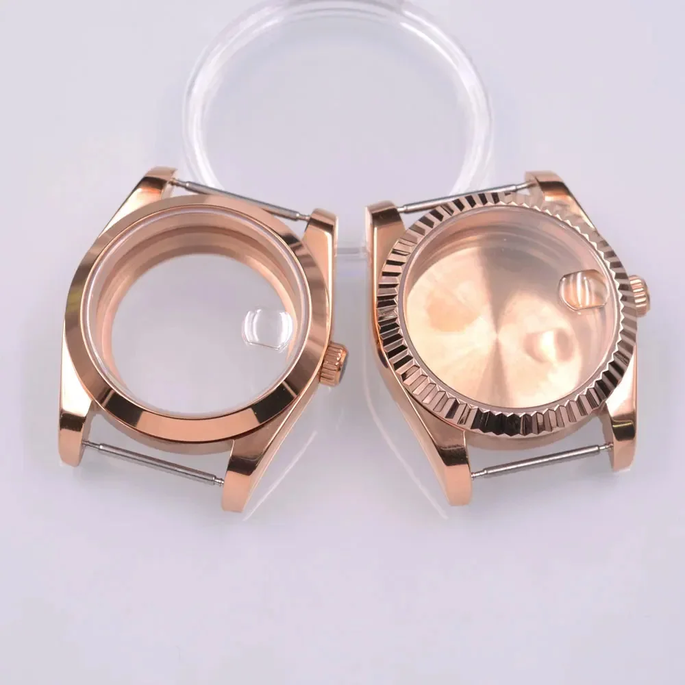 

36mm / 39mm Sapphire glass Rose gold watch case fit ETA 2836 2824 PT5000 NH35 NH36 miyota 8205 8215 DG2813 3804 Movement