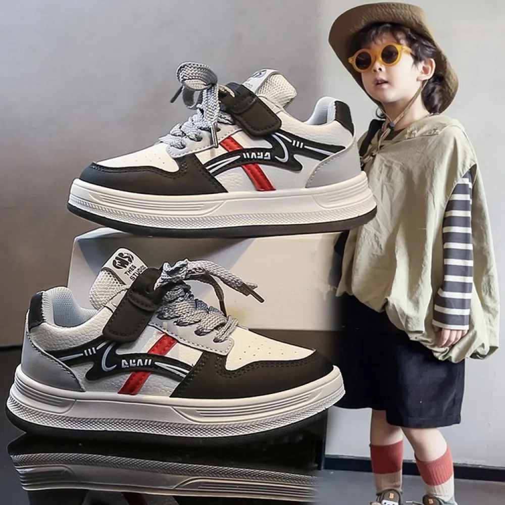 أحذية رياضية من جلد البولي يوريثان للأطفال، أحذية رياضية عصرية للمراهقين، أحذية رياضية مضادة للانزلاق ومقاومة للماء للأولاد والبنات أحذية رياضية من جلد البولي يوريثان للأطفال، أحذية رياضية عصرية للمراهقين، أحذية رياضية مضادة للانزلاق ومقاومة للماء للأولاد والبنات