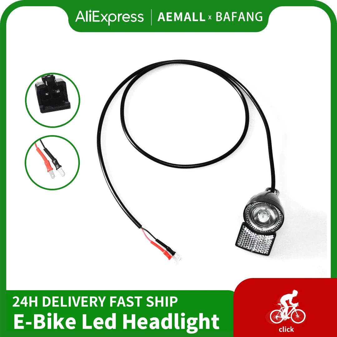 

Electric Bike Front Light 6V LED Flashlight For BAFANG eBike BBS BBS01B BBS02B BBSHD Mid Motor Conversion Kit Bicycle Accessory