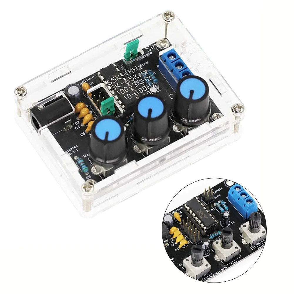 High Precision DIY Signal Generator Kit Sine-Triangle Square Wave Adjustable Frequency 1Hz 1MHz Simple Setup (9 12VDC)
High Precision DIY Signal Generator Kit Sine-Triangle Square Wave Adjustable Frequency 1Hz 1MHz Simple Setup (9 12VDC)