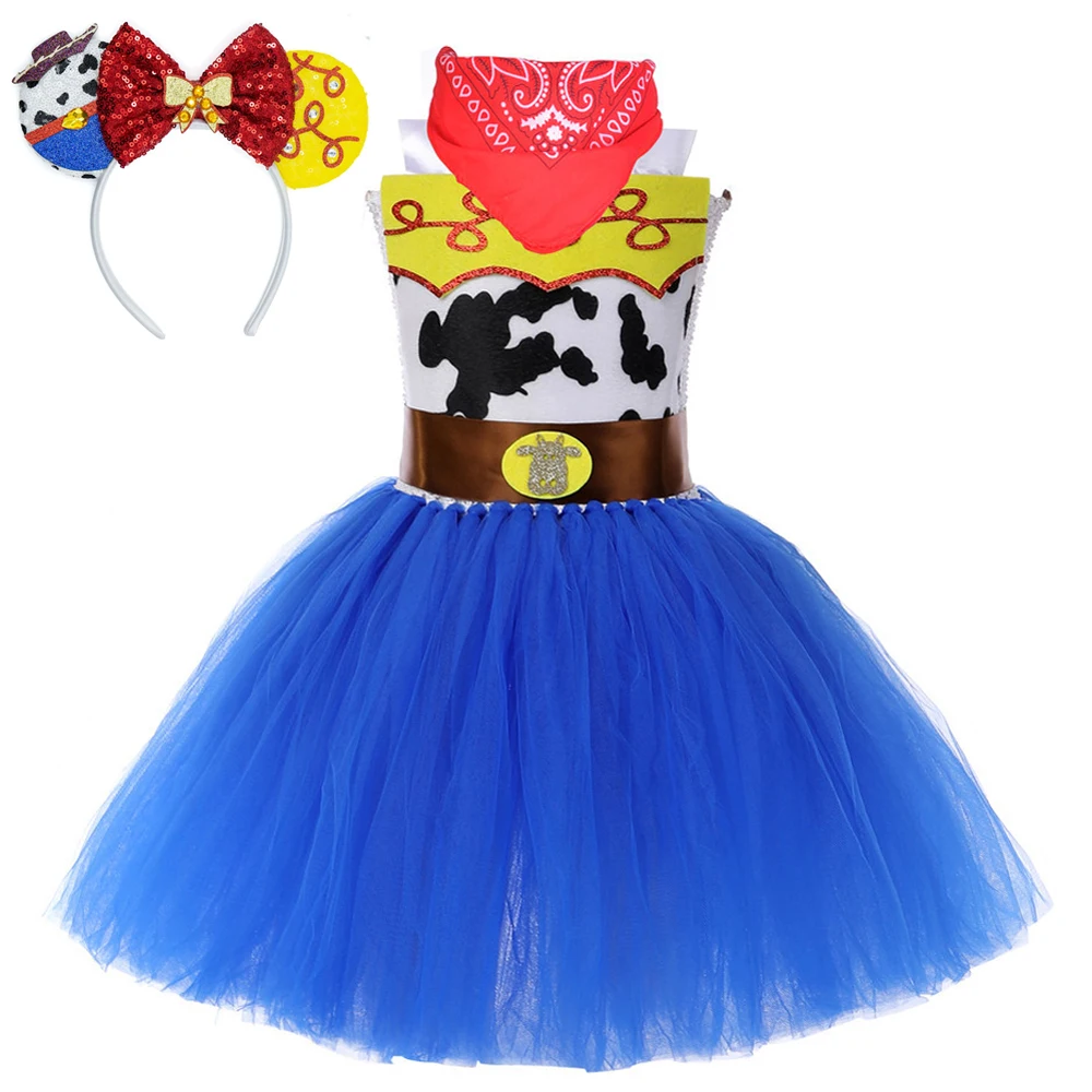 

Disney Toy Story Jessie Costumes for Girls Kids Christmas Halloween Fancy Dress Woody Cowgirl Tutu Outfit Birthday Party Clothes