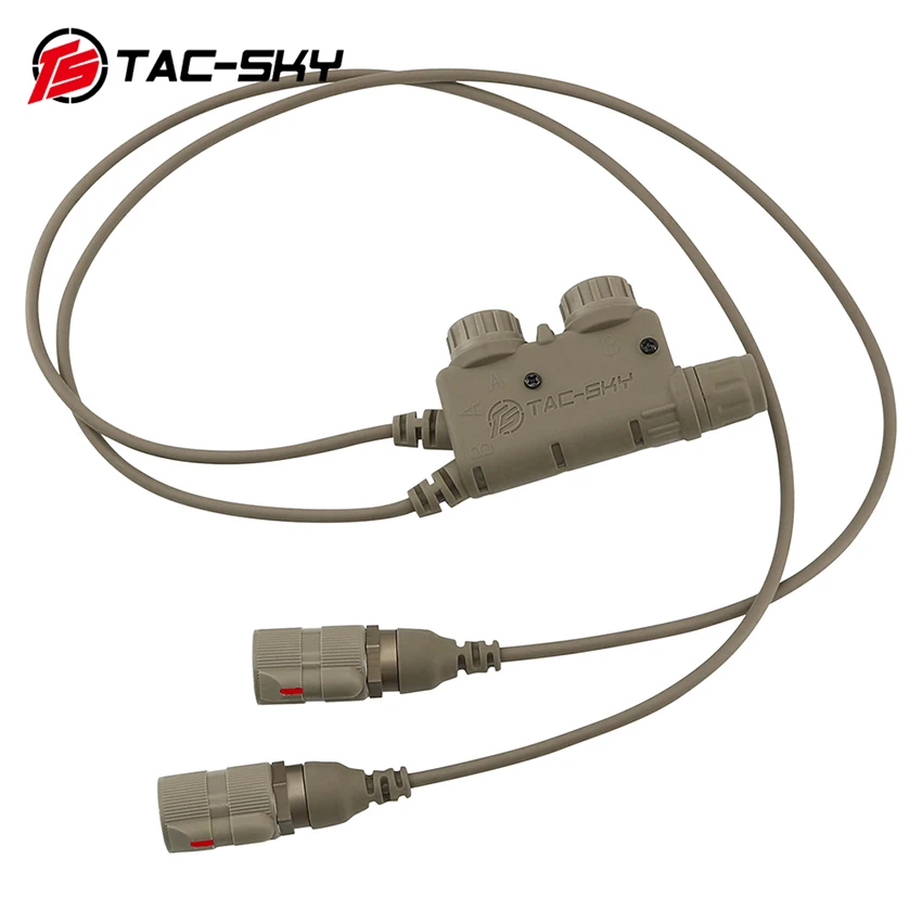 

TAC-SKY Tactica 6-Pin Dual Comm PTT Adapter V2 PTT for Tactical COMAC SORDIN Tactical Headset for Tactical AN/PRC 148 152 163