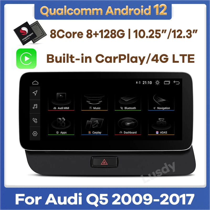 Автомагнитола 10,25 дюйма/12,3 дюйма, 4 + 64 ГБ, Android 12, GPS-навигация для Audi Q5 2009-2017
Автомагнитола 10,25 дюйма/12,3 дюйма, 4 + 64 ГБ, Android 12, GPS-навигация для Audi Q5 2009-2017