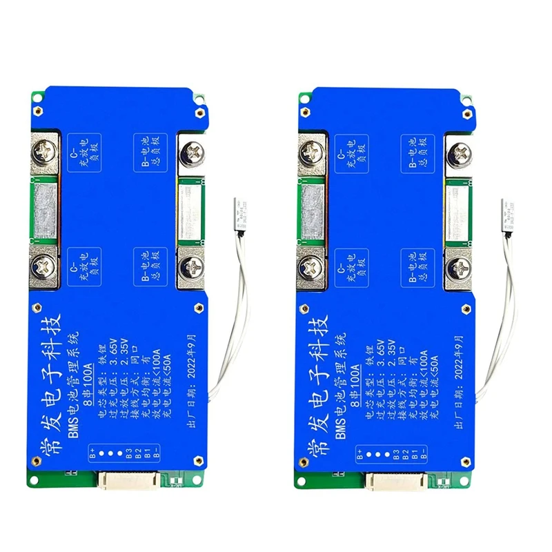 2X 8S 24V 100A Lifepo4 Battery Protection Board Same Port With Equalization Temperature Control BMS Battery Board
2X 8S 24V 100A Lifepo4 Battery Protection Board Same Port With Equalization Temperature Control BMS Battery Board