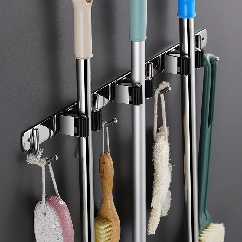 Broom Organizer Storage Tool Racks Storage Rack Stainless Steel Heavy Duty Hooks Self Adhesive Solid Non-Slip 
Broom Organizer Storage Tool Racks Storage Rack Stainless Steel Heavy Duty Hooks Self Adhesive Solid Non-Slip