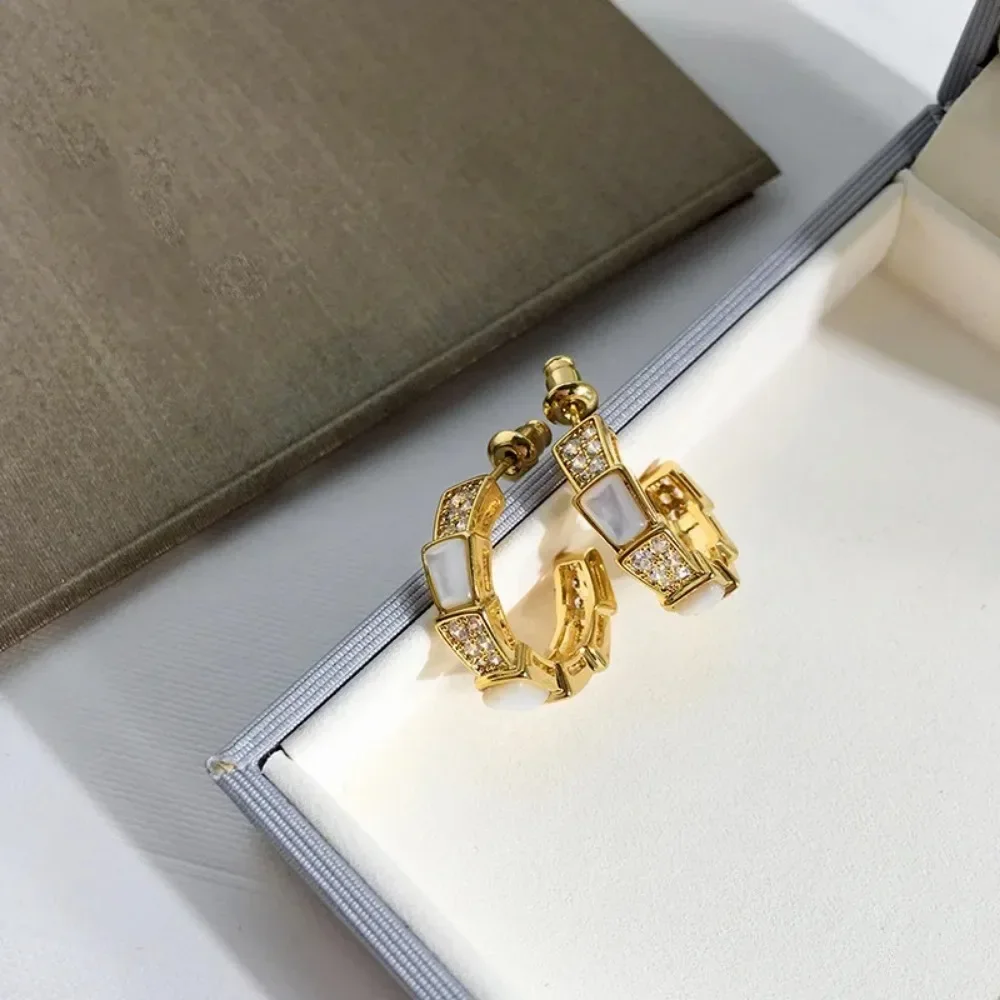 925 Sterling Silver Earrings Premium Natural Malachite Ruby Snake Bone Zircon Stud for Women Luxury Brand Men Jewelry K Gold
925 Sterling Silver Earrings Premium Natural Malachite Ruby Snake Bone Zircon Stud for Women Luxury Brand Men Jewelry K Gold