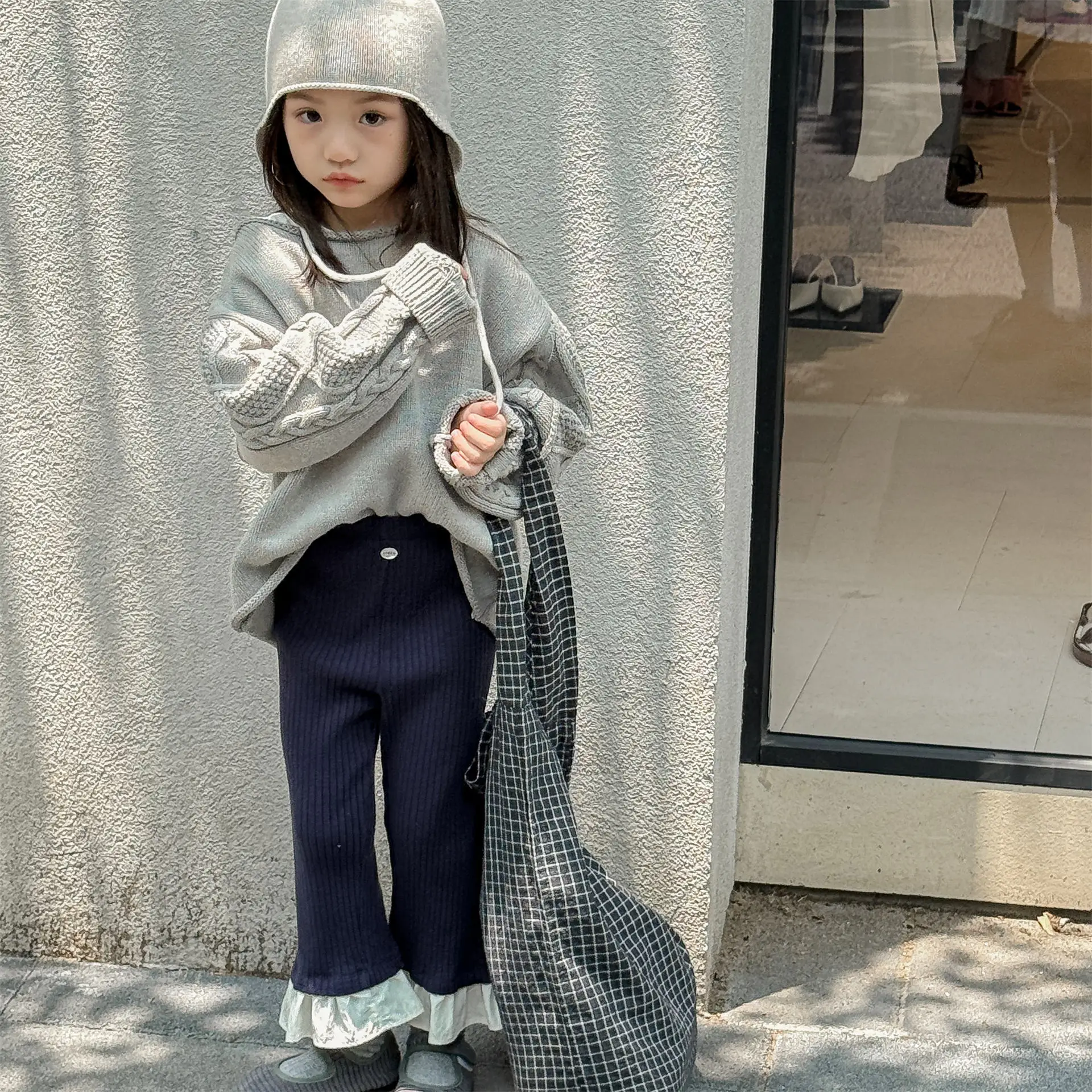 2025 Autumn New Girls Flared Trousers With Lace Children Casual Pants Cotton Baby Girl Leggings Kids Clothes 6 S151c0742cd1d4b26916c5ac7696a81d1B