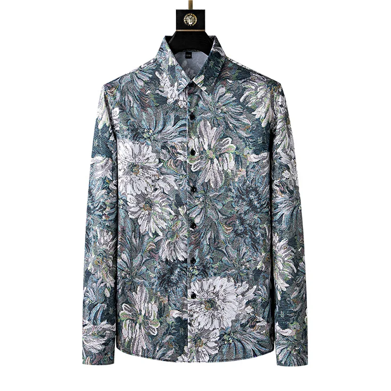 Autumn Luxury Men Long Sleeve Shirts For Man Turn Down Fashion Casual Black Print Tops
Autumn Luxury Men Long Sleeve Shirts For Man Turn Down Fashion Casual Black Print Tops