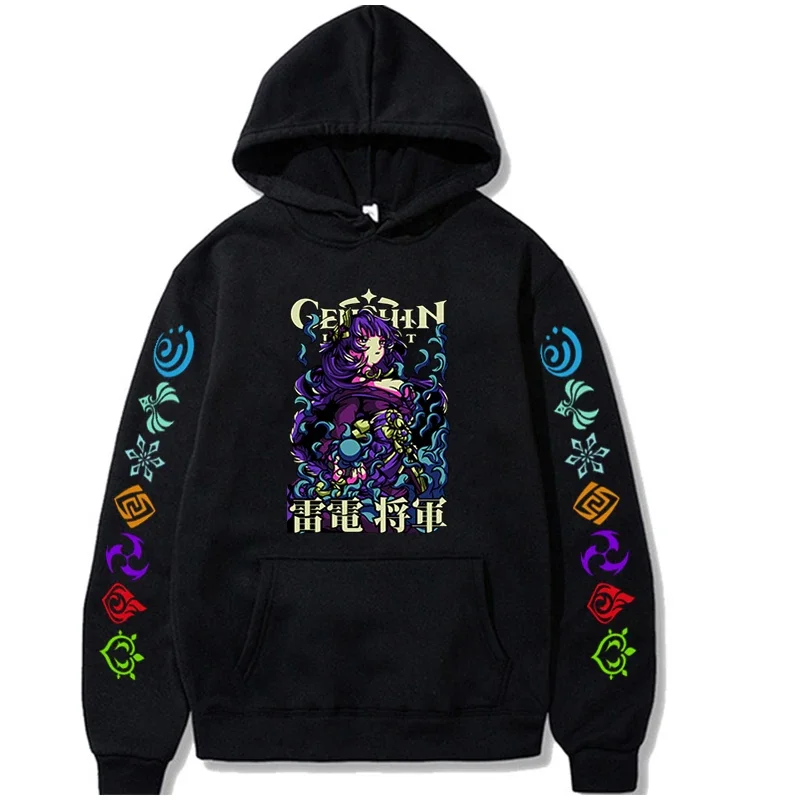 Hoodie Print Genshin Impact Raiden Shogun Long Sleeve Fashion Trend Men's Hooded Unisex Harajuku Streetwear Fall and Winter Tops
Hoodie Print Genshin Impact Raiden Shogun Long Sleeve Fashion Trend Men's Hooded Unisex Harajuku Streetwear Fall and Winter Tops